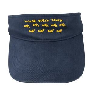 Walk This Way Sun Visor Hat Blue One Size Adjustable Lightweight Cameo